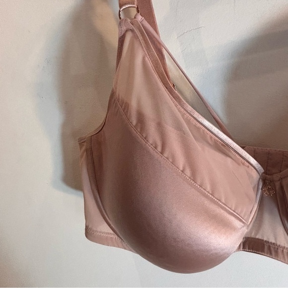 ASHLEY GRAHAM Sz 42G Diva Demi Cup Underwire Padded Sheer Adjustable Bra NWOT - Picture 3 of 8